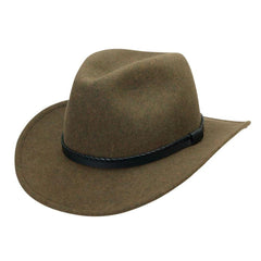 Black Creek Gray Heather 100 Percent Crushable Wool Dimensional Brim Hat - Black Creek