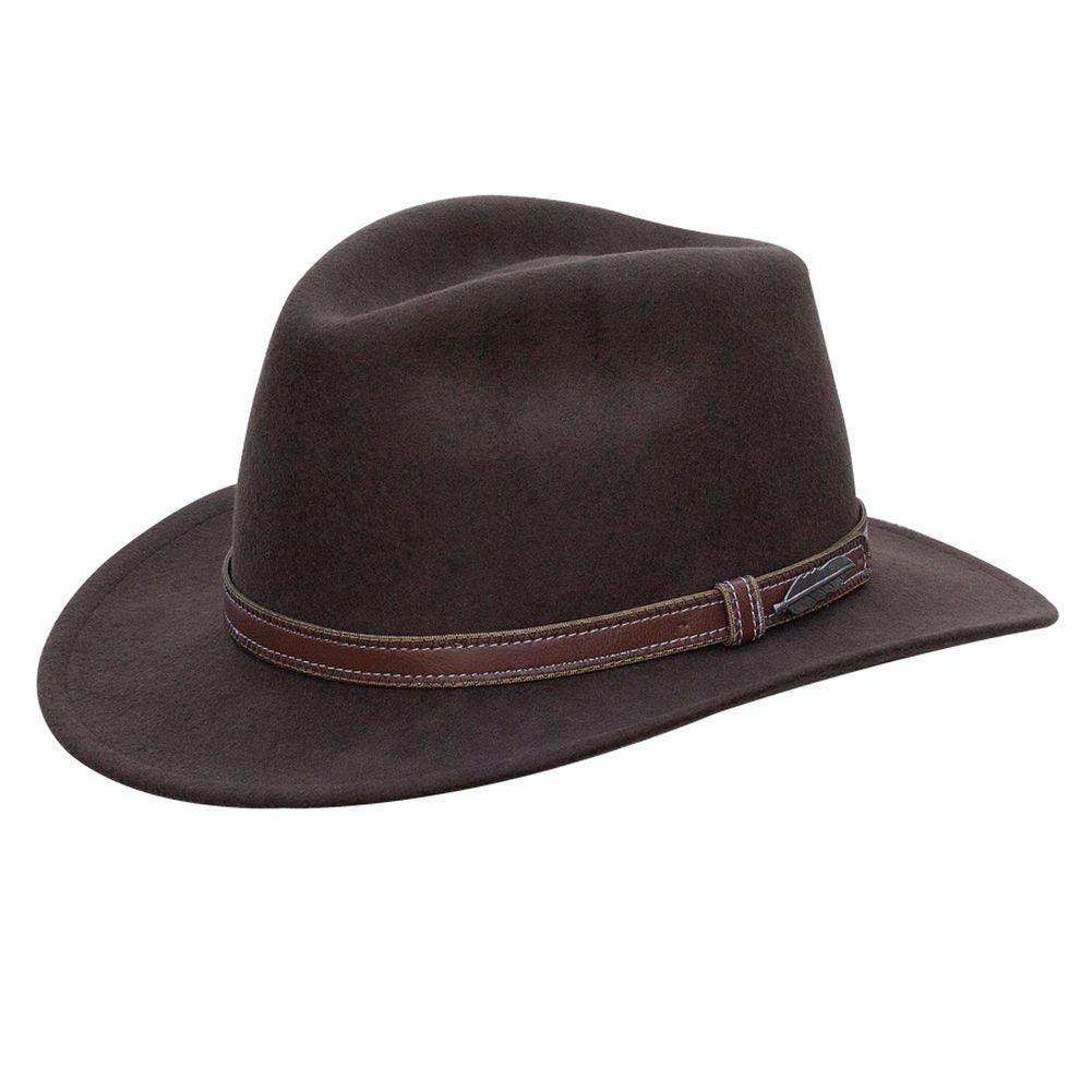 Black Creek Fall Brown 100 Percent Crushable Wool Dimensional Brim Hat - Black Creek - Flyclothing LLC
