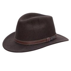 Black Creek Fall Brown 100 Percent Crushable Wool Dimensional Brim Hat - Flyclothing LLC