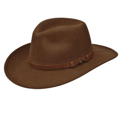 Black Creek Pecan 100 Percent Crushable Wool 3 1/4 Brim Hat - Flyclothing LLC