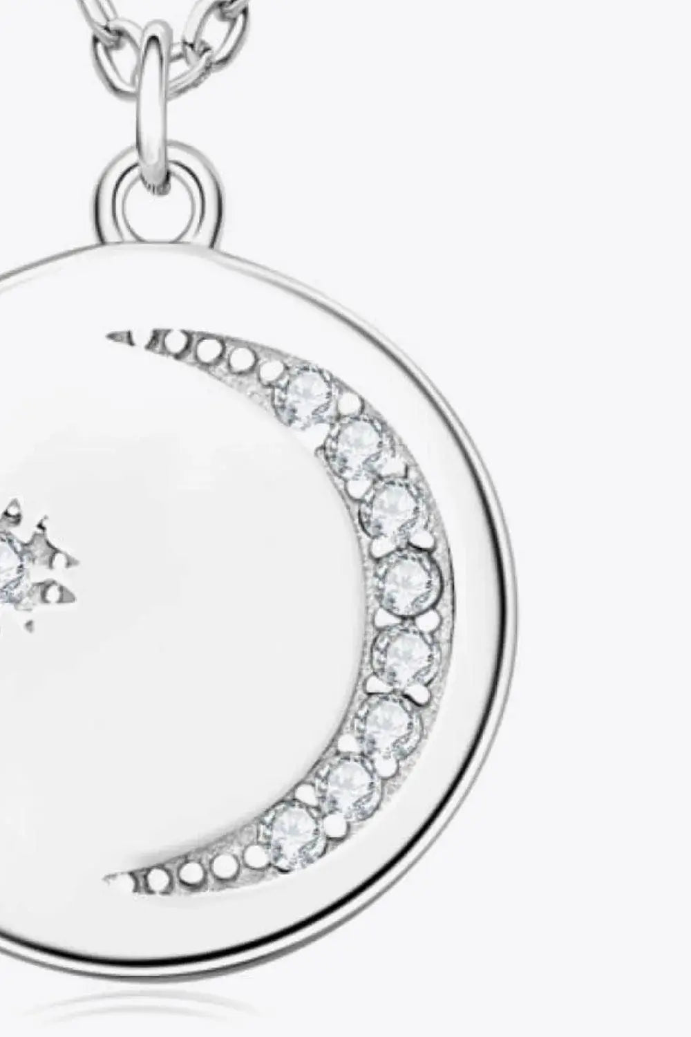 Moissanite Round Pendant Necklace - Trendsi - Flyclothing LLC