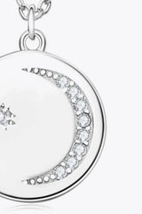 Moissanite Round Pendant Necklace - Trendsi - Flyclothing LLC