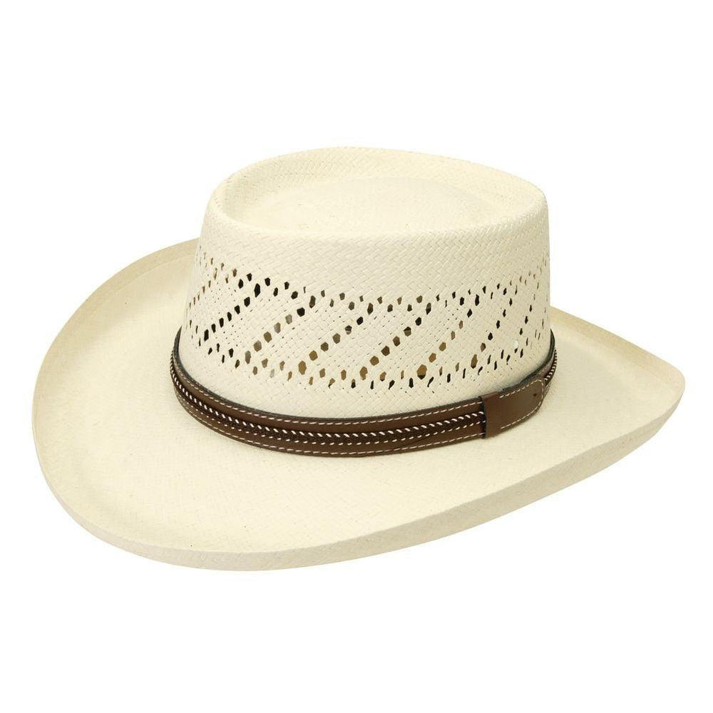 Black Creek Ivory Toyo Straw 3 1/4 Brim Vented Crown Hat - Black Creek