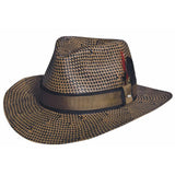 Black Creek Black/Brown Toyo Straw 2 1/2 Brim Hat - Black Creek