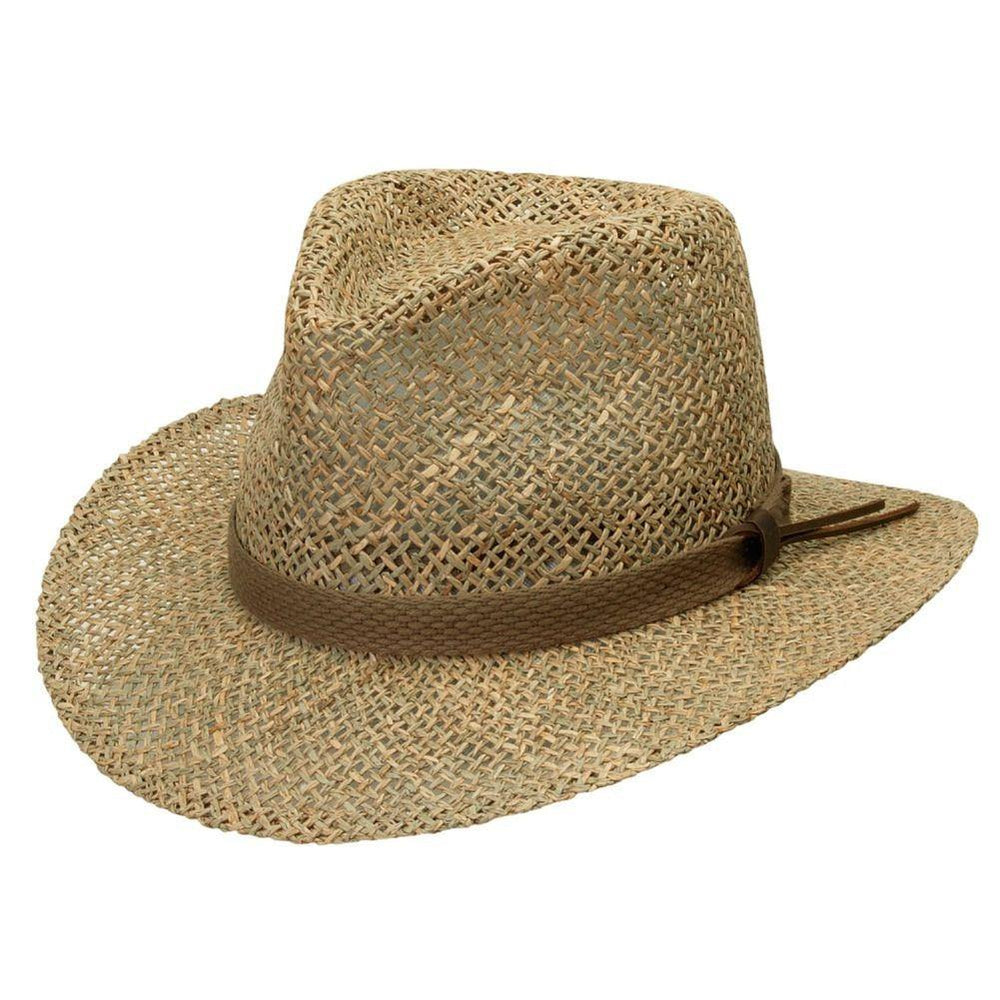 Black Creek Natural Seagrass Straw 2 1/2 inch Brim Hat - Black Creek