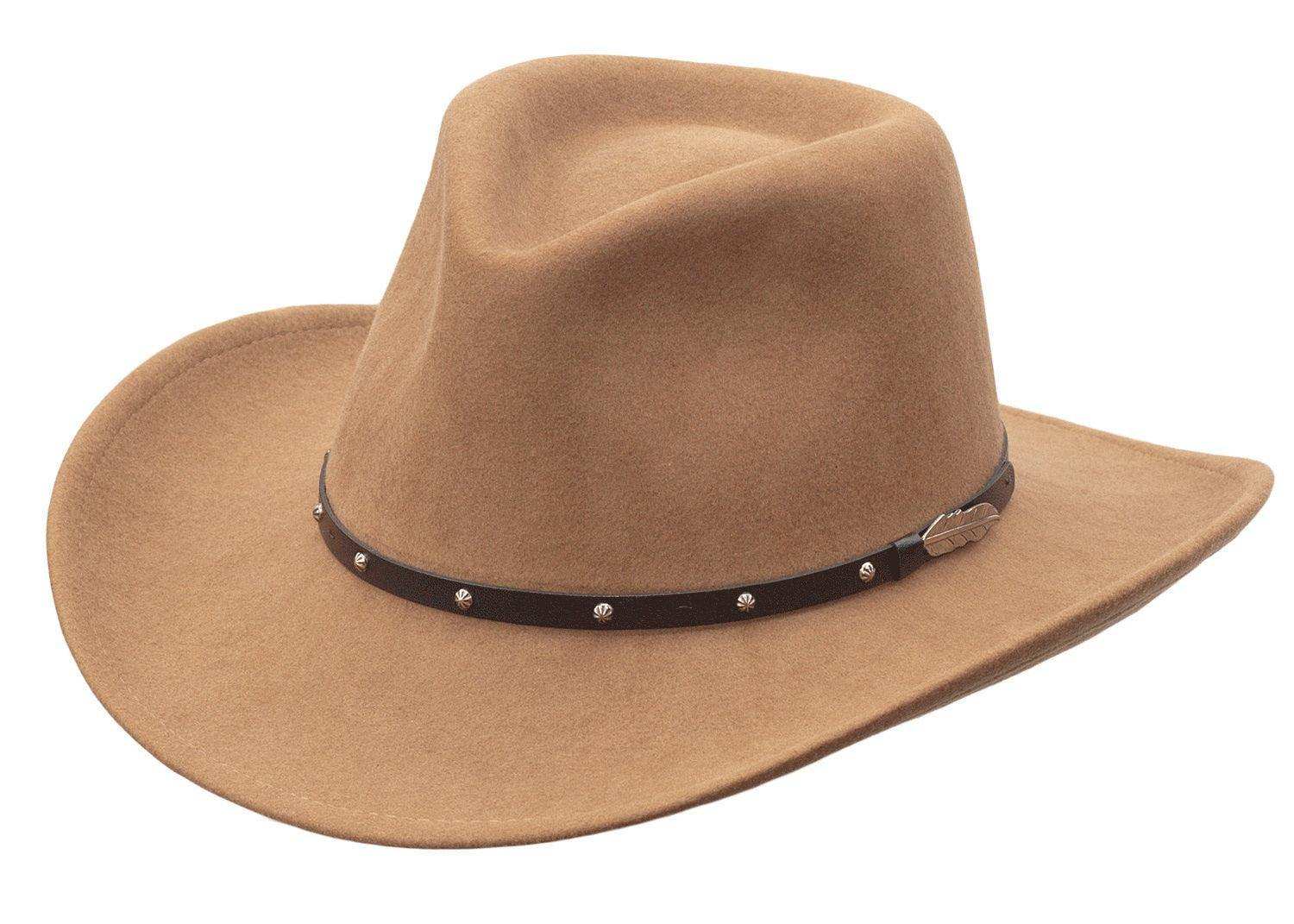 Black Creek Camel 100 Percent Crushable Wool 3 1/4 Brim Hat - Black Creek - Flyclothing LLC