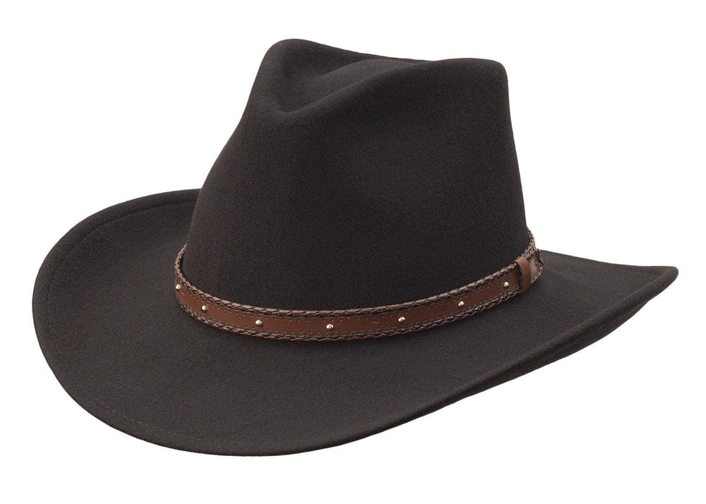 Black Creek Black 100 Percent Crushable Wool 3 1/4 Brim Hat - Black Creek