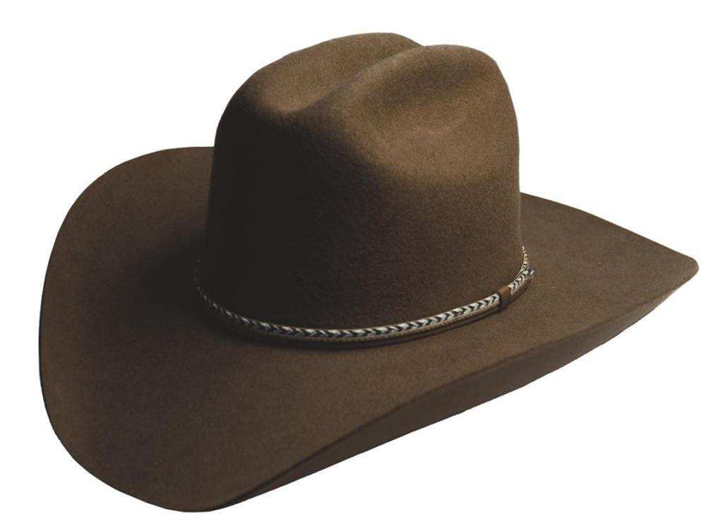 Silverado 100% Wool Felt Cattleman Crown 4 Brim Saddle - Silverado - Flyclothing LLC