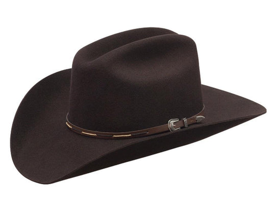 Silverado 100% Wool Felt Low Cattleman Crown 4 Brim Satin Lining Fancy Trim Cordova - Silverado