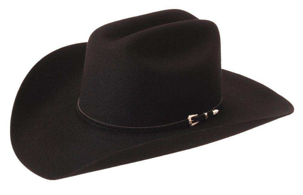 Silverado 100% Wool Felt Cattleman Crown 4 Brim Satin Lining Black - Silverado - Flyclothing LLC
