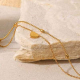 Heart Shape Double-Layered Anklet - Trendsi - Flyclothing LLC