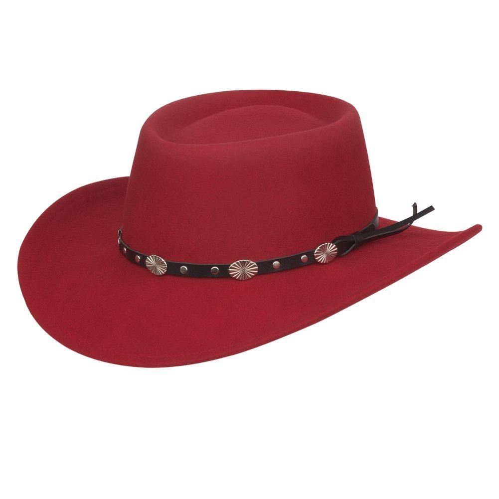 Silverado 100% Crushable Wool 3 1/8 Brim Red - Flyclothing LLC