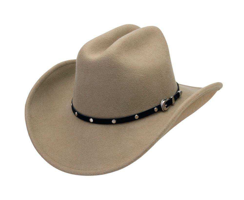 Silverado 100% Crushable Wool Cattleman Crown 3 1/2 Bend-A-Brim Putty - Silverado - Flyclothing LLC