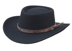 Silverado 100% Crushable Wool 3 1/8 Brim Black - Flyclothing LLC