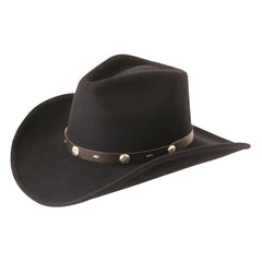 Silverado 100% Crushable Wool 3 1/2 Bend-A-Brim Rattler Black Hat - Silverado