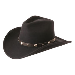 Silverado 100% Crushable Wool 3 1/2 Bend-A-Brim Rattler Black Hat - Flyclothing LLC