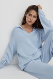 Dropped Shoulder Sweater and Long Pants Set - Trendsi