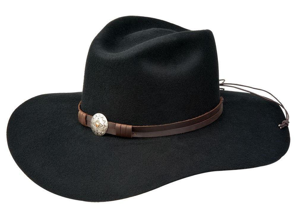 Silverado 100% Crushable Wool 4 Brim Black - Silverado