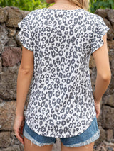 Round Neck Butterfly Sleeve Top - Trendsi - Flyclothing LLC