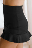 Ruffle Hem Swim Skort - Trendsi - Flyclothing LLC
