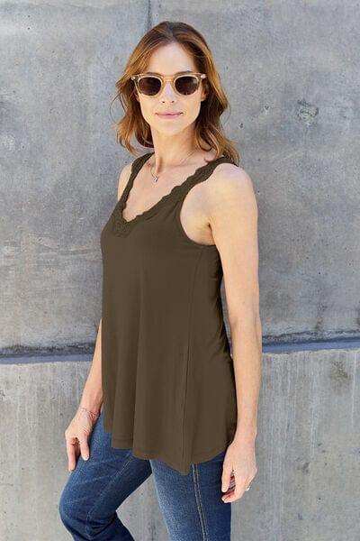 Basic Bae Full Size Lace Detail V-Neck Cutout Cami - Trendsi - Flyclothing LLC