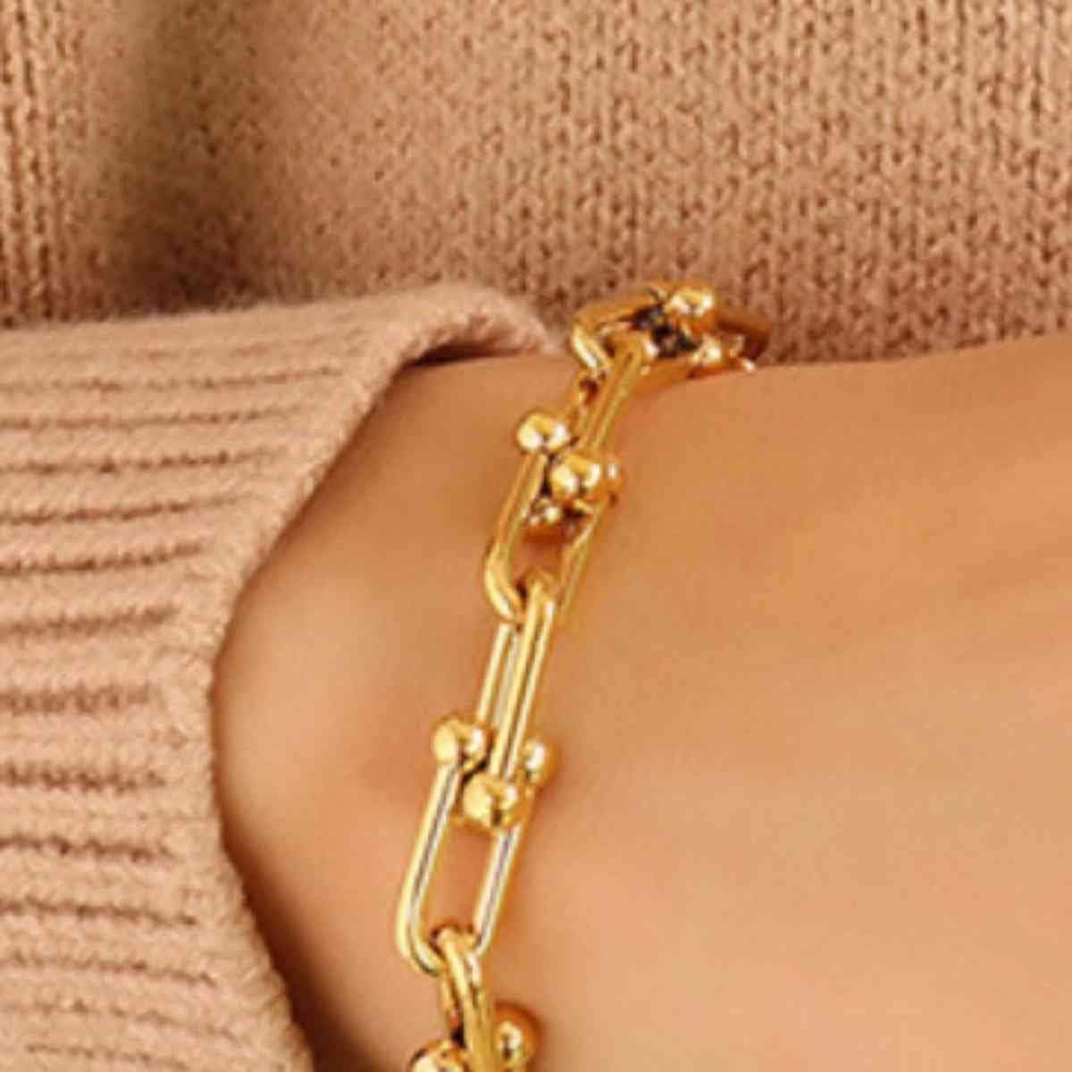 Chunky Chain Titanium Steel Bracelet - Trendsi - Flyclothing LLC