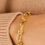 Chunky Chain Titanium Steel Bracelet - Trendsi - Flyclothing LLC