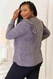 Double Take Square Neck Ruffle Shoulder Long Sleeve T-Shirt - Trendsi - Flyclothing LLC