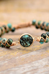Handmade Beaded Copper Bracelet - Trendsi