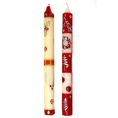 Tall Hand Painted Candles - Pair - Kimweta Design - Nobunto - Flyclothing LLC