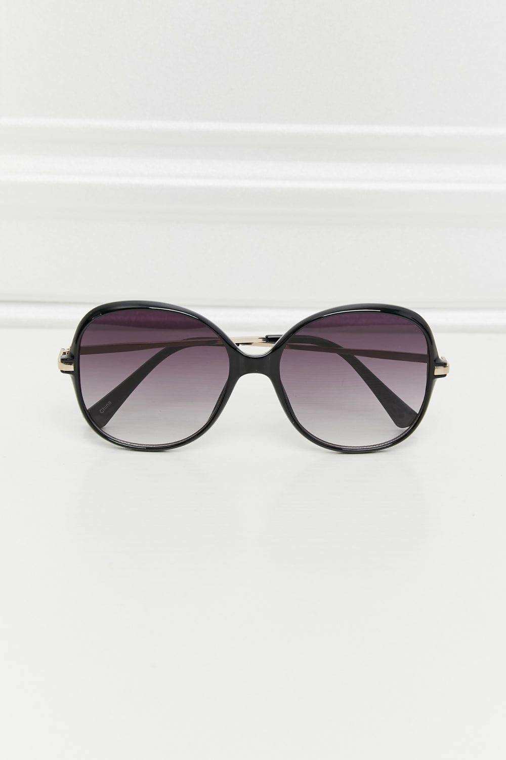 Metal-Plastic Hybrid Full Rim Sunglasses - Trendsi - Flyclothing LLC
