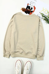 Drop Shoulder Ribbed Trim Sweatshirt - Trendsi