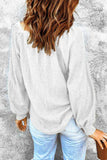 Square Neck Waffle-Knit Top - Trendsi - Flyclothing LLC
