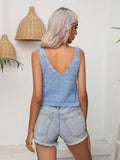 Twisted V-Neck Knit Tank - Trendsi - Flyclothing LLC