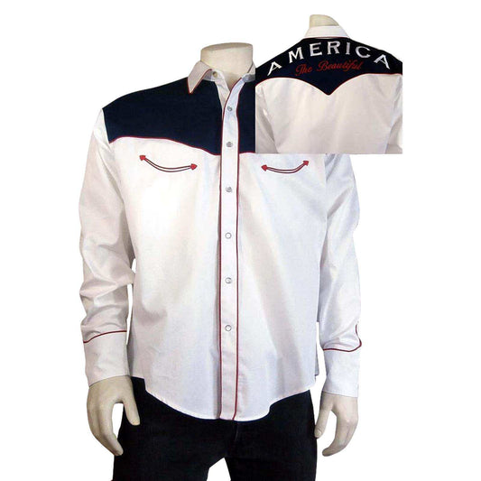 Men's America the Beautiful Embroidered Western Shirt - Rockmount Clothing - Flyclothing LLC