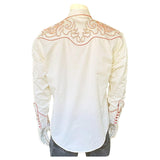 Rockmount Clothing Men's Boot Top Embroidered Western Shirt in Ivory - Rockmount Clothing
