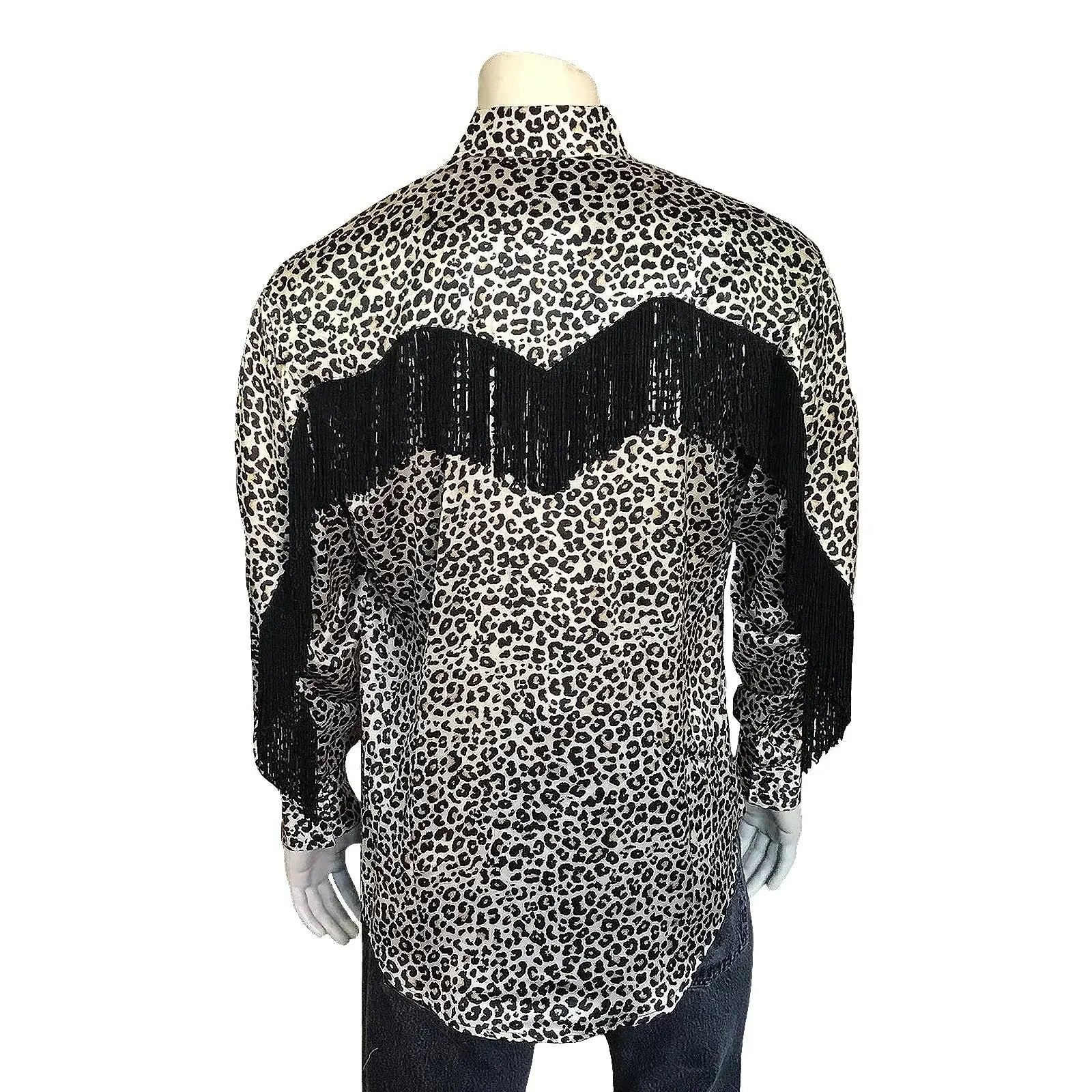 Rockmount Clothing Men's Rock Star Leopard Fringe Western Shirt - Rockmount Clothing - Flyclothing LLC