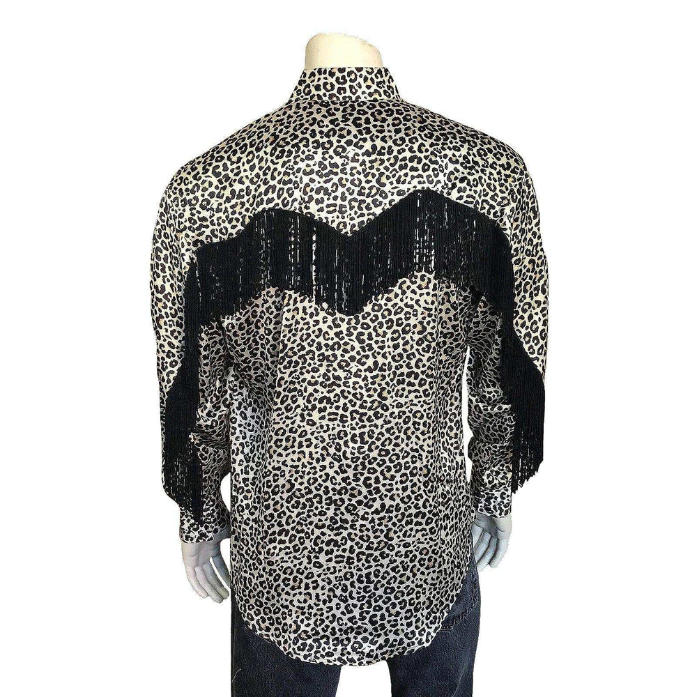 Rockmount Clothing Men's Rock Star Leopard Fringe Western Shirt - Rockmount Clothing - Flyclothing LLC
