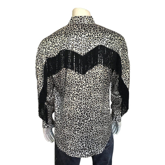 Rockmount Clothing Men's Rock Star Leopard Fringe Western Shirt - Rockmount Clothing