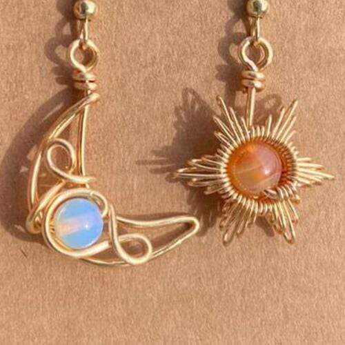 Beaded Alloy Earrings - Trendsi - Flyclothing LLC