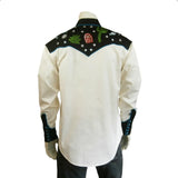 Rockmount Clothing Men's Black Vintage Cactus & Stars Chain Stitch Embroidery Western Shirt - Rockmount Clothing - Flyclothing LLC