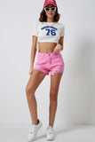 Distressed Denim Shorts - Trendsi