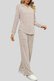 Ribbed Long Sleeve Top and Pocketed Pants Set - Trendsi - Flyclothing LLC