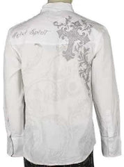 Rebel Spirit Rhinestone Cross Shirt (White) - Rebel Spirit Clothing