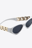 Chain Detail Temple Cat Eye Sunglasses - Trendsi