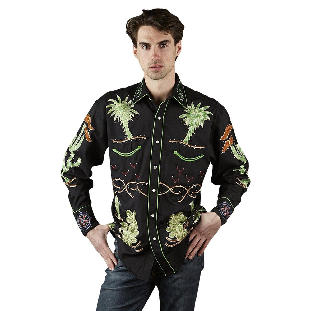 Rockmount Ranch Wear Mens Black Porter Wagoner Vintage Western Shirt - Rockmount Clothing