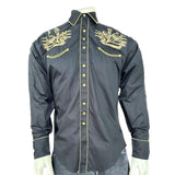 Rockmount Clothing Men's Black Vintage Bull Rider Embroidery - Rockmount Clothing - Flyclothing LLC