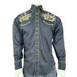 Rockmount Clothing Men's Black Vintage Bull Rider Embroidery - Rockmount Clothing - Flyclothing LLC