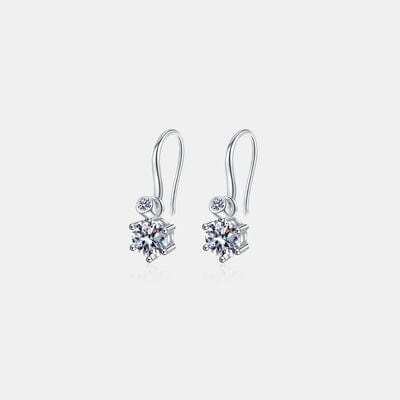 2 Carat Moissanite 925 Sterling Silver Earrings - Trendsi - Flyclothing LLC