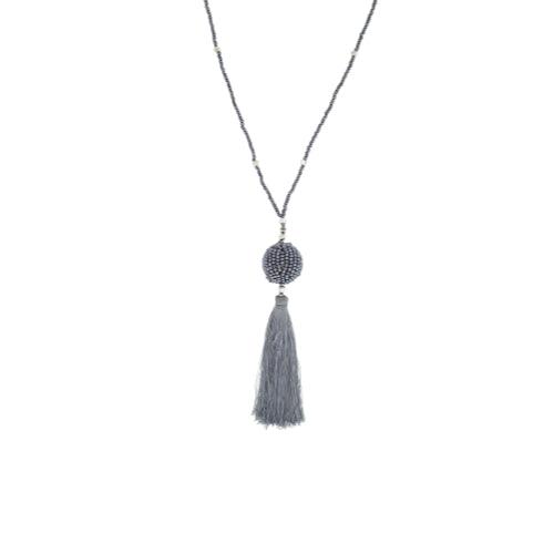 The Wanderer Tassel Necklace, Steel - Aid Through Trade - Flyclothing LLC